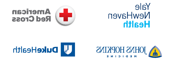医学技术研究生目的地的标志:耶鲁纽黑文健康, 美国红十字会, 约翰霍普金斯医学院, 杜克大学健康